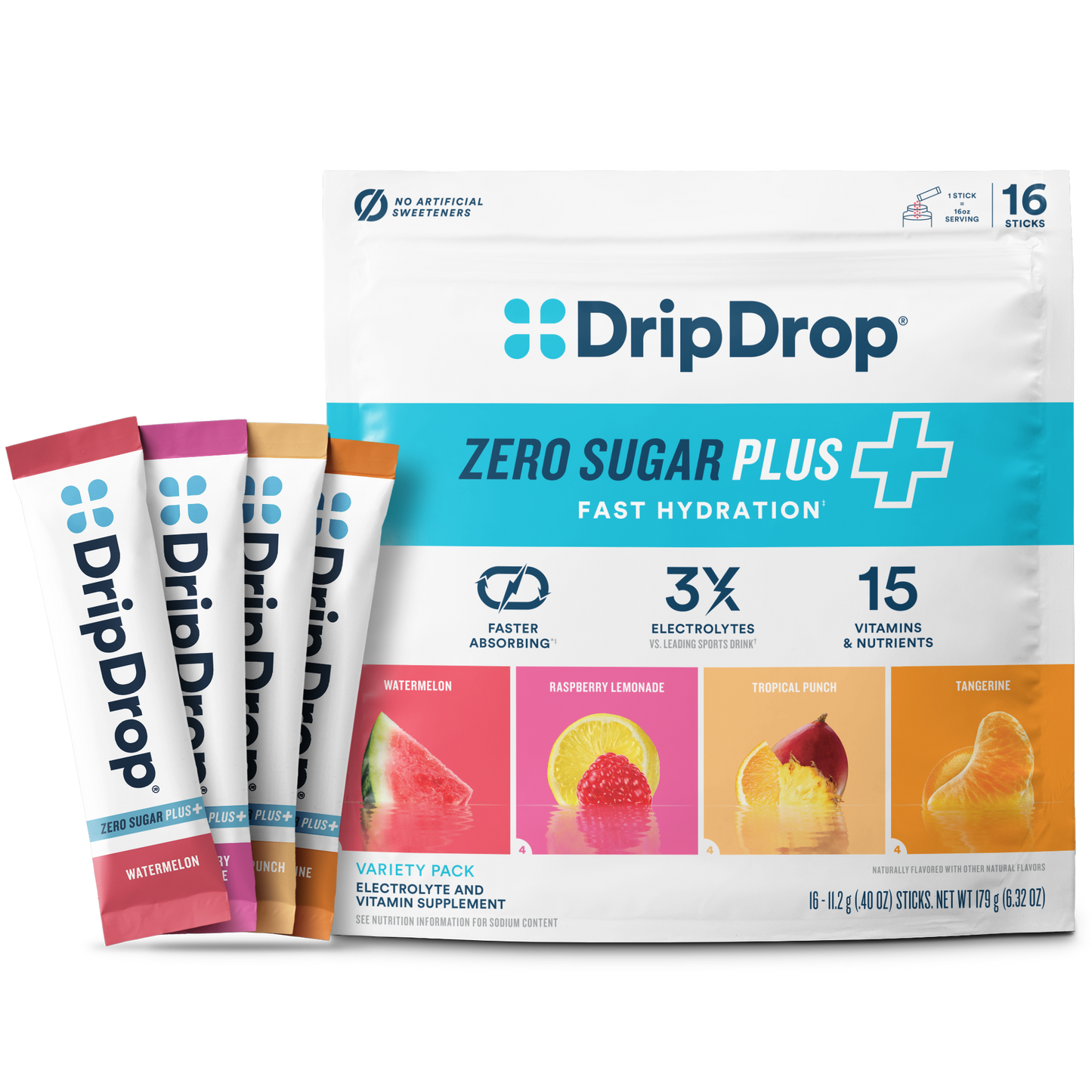 dripdrop-zero-sugar-plus-watermelon-tangerine-tropical-punch-raspberry-lemonade-16-oz-sticks-16-count-r7 Pouch_16ct_Front16ozSticks_VSPlus_Variety_A.png